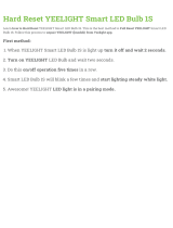 YEELIGHT Smart LED Bulb 1S Hard reset manual
