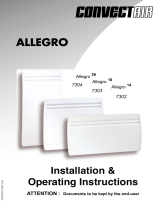 CONVECTAIR Allegro 26 Installation & Operating Instructions Manual