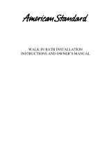American Standard WALK-IN BATH Owner's manual