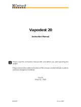 Gerhardt Vapodest 20 User manual