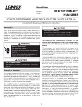 Lennox HEALTHY CLIMATE WP2-18A Operating instructions