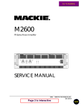 Mackie M2600 User manual