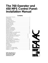 FAAC 450 MPS Control Panel Installation guide