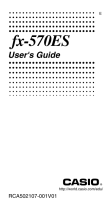 Casio FX-991ES User manual