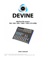 Devine MixPad 1002-FX-USB User manual