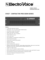 Electro-Voice Contractor Precision CPS2T Owner's manual