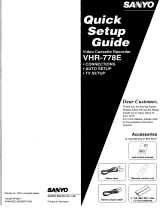 Sanyo vhr 778 g Owner's manual