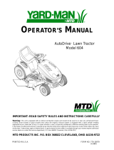 Yard-Man AutoDrive 604 User manual