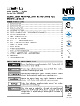 NTI Trinity Lx600 Installation And Operation Instructions Manual