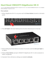 Ubiquiti EdgeRouter ER-X Hard reset manual