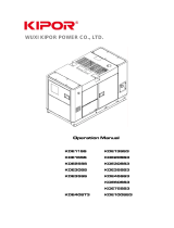 Kipor KDE11SS Operation Manuals