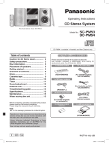 Panasonic SC-PM54 User manual