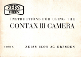 Zeiss Ikon Contax III User manual
