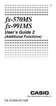 Casio fx-570MS User manual