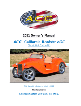 ACG 2011 California Roadster eGC Owner's manual