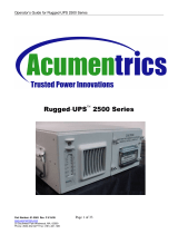 Acumentrics Rugged-UPS 2500 Series User manual
