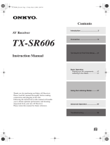 ONKYO TX-SR606 User manual