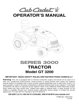 Cub Cadet GT 3200 User manual