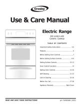 Crosley FEFL79JSB Operating instructions