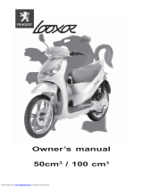 Peugeot Looxor 100 cm3 Owner's manual