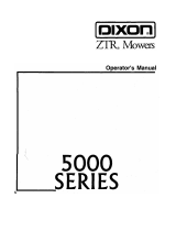 Dixon ZTR 5000 Series 2000 User manual