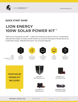 Lion Energy 100W SOLAR POWER KIT Quick start guide