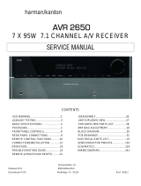 Harman Kardon AVR 2650 User manual