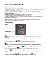 EURA E800 Setup Manual