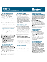 Hunter Pro-C Series Operating instructions