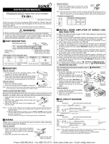 Sunx FX-501 Series User manual