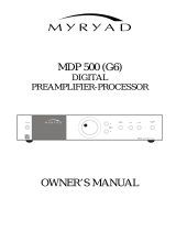 Myryad MDP 500 Owner's manual