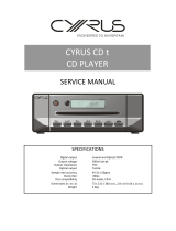 Cyrus CD t User manual