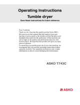 Asko T743C Operating instructions