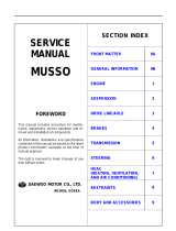 SsangYong 1999 Musso User manual
