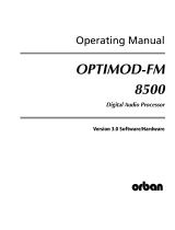 Orban OPTIMOD-FM 8500 Operating instructions