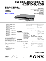 Sony HCD-HDX466 User manual
