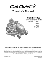 Cub Cadet LT1042 User manual