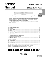 Marantz CDR500 F1B User manual