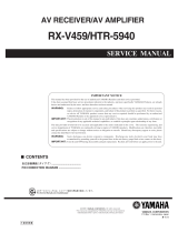 Yamaha RX-V459 - AV Receiver - 6.1 Channel User manual
