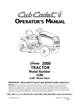 Cub Cadet 2186 User manual