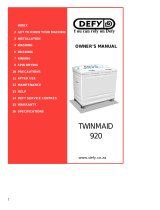 Defy TWINMAID 920 Owner's manual