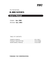 TEC B-880 series User manual