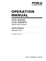 FOR-A HVS-300HS Operating instructions