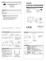 Kocom KIV-201C Operating & Installation Manual
