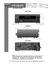 Sony STR-DB1070 - Fm Stereo/fm-am Receiver Dimensions