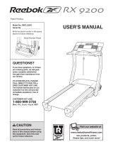 Reebok Rx9200 Treadmill User manual