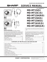 Sharp MD-MT15 User manual