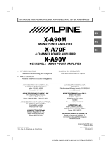 Alpine X-A70F Owner's manual