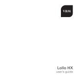 VBM Lollo HX User manual