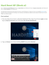 HP ZBook x2 Hard reset manual